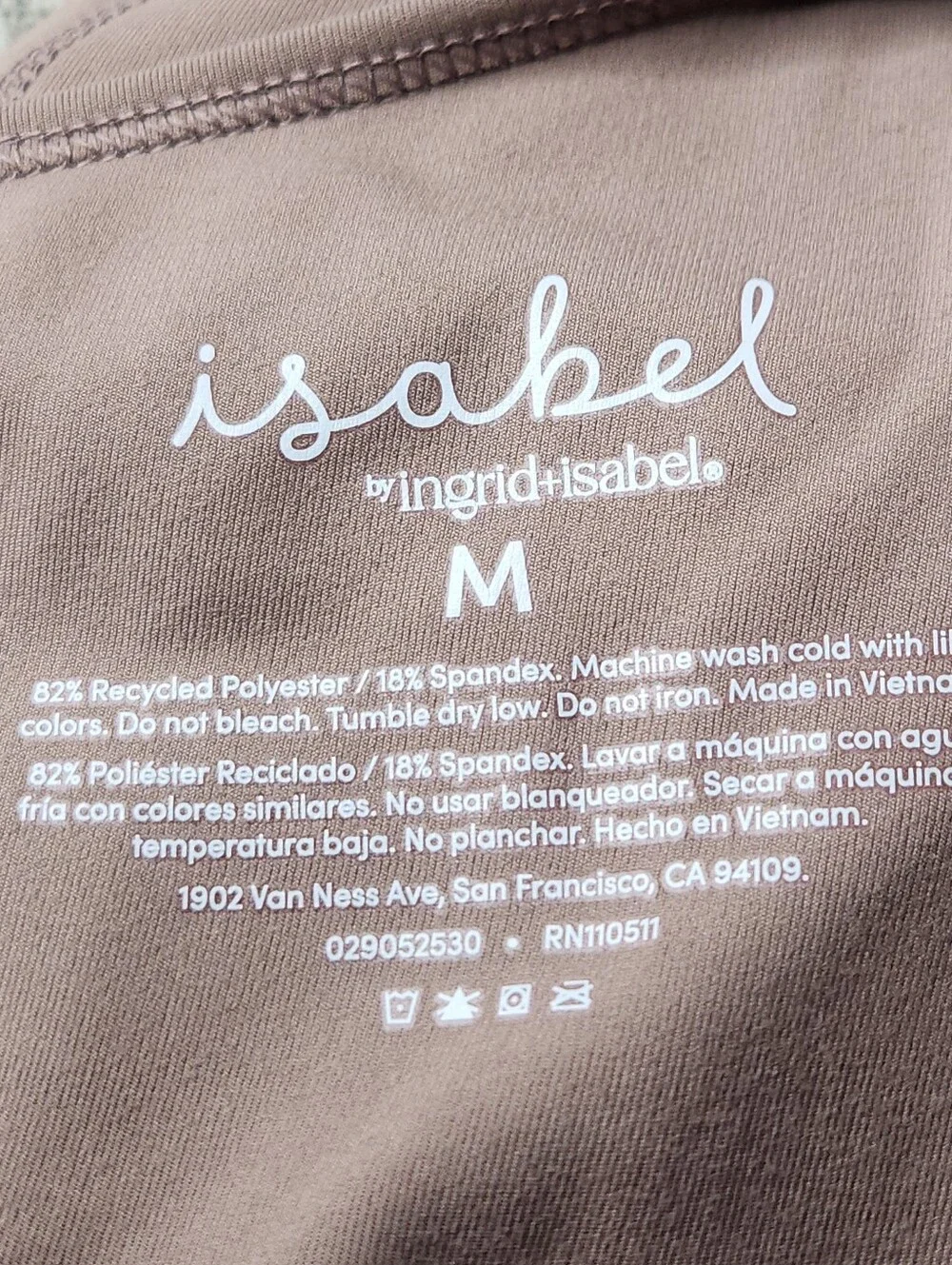 Women's Brown Unitard Maternity Bodysuit - Isabel & Ingrid - M